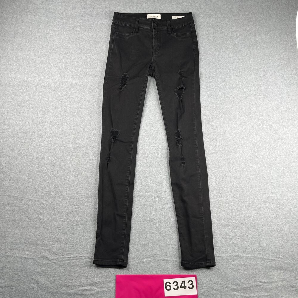 PACSUN Jegging Jeans Super Stretch Womens Size 24L Black Casual